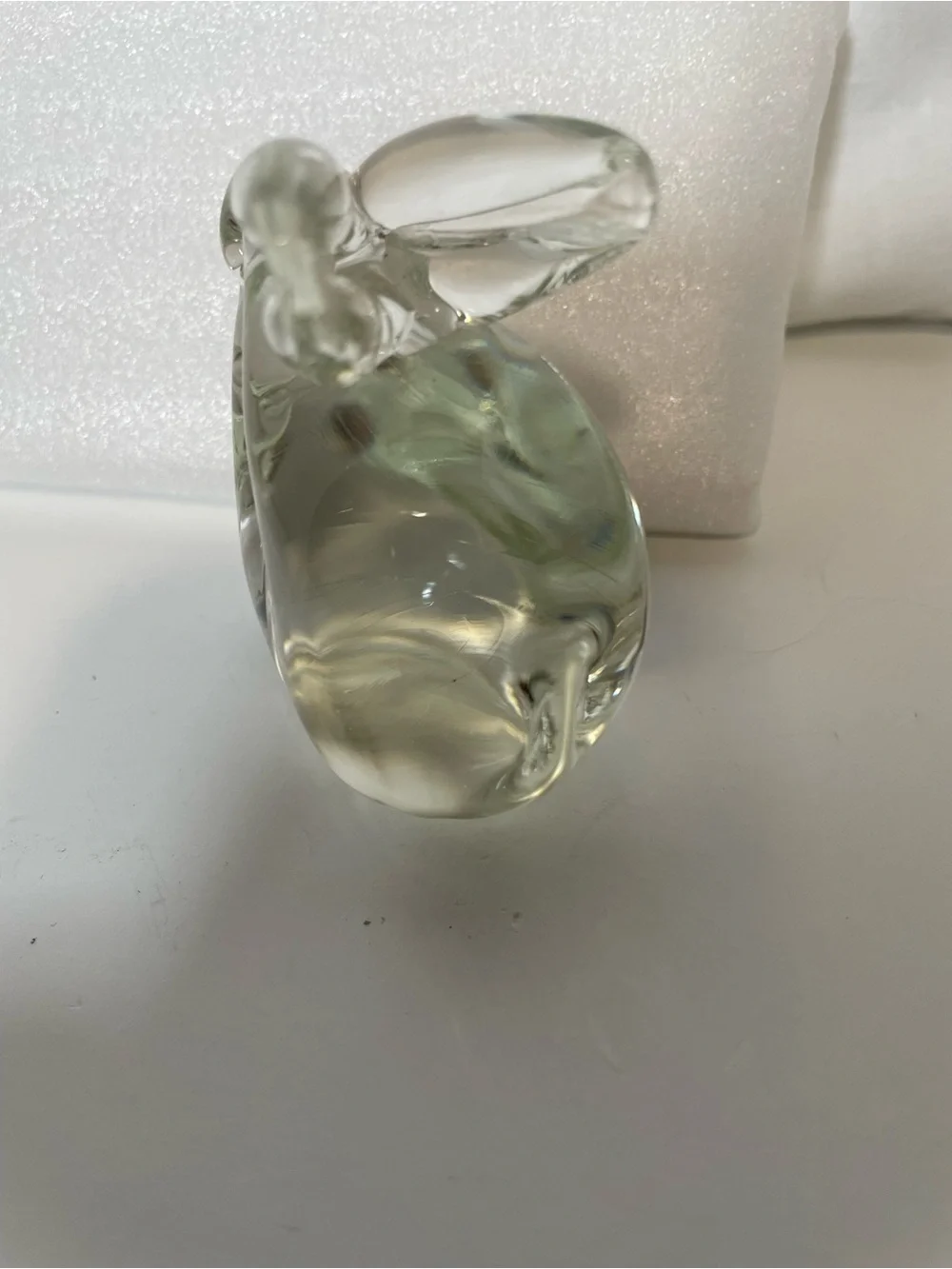 Clear Glass Bunny Figurine Decorative Accent